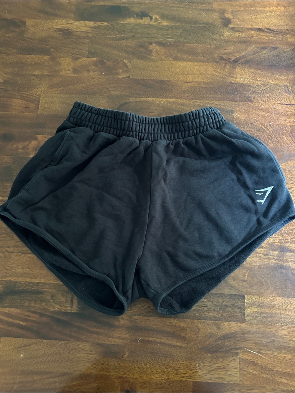 Gymshark Women's Black Sweat Shorts with Logo
